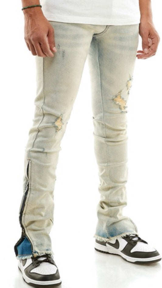 KDNK Skinny With Zipper Flare