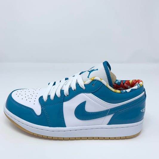 Jordan 1 Low "Barcelona Cyber Blue" (GS)