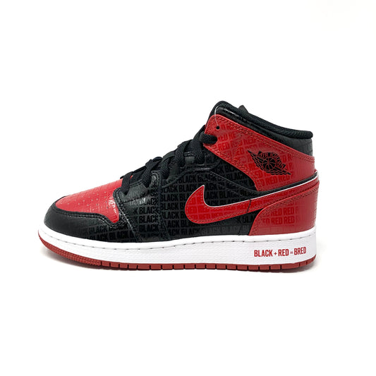 Jordan 1 Mid “Bred Text” (GS)