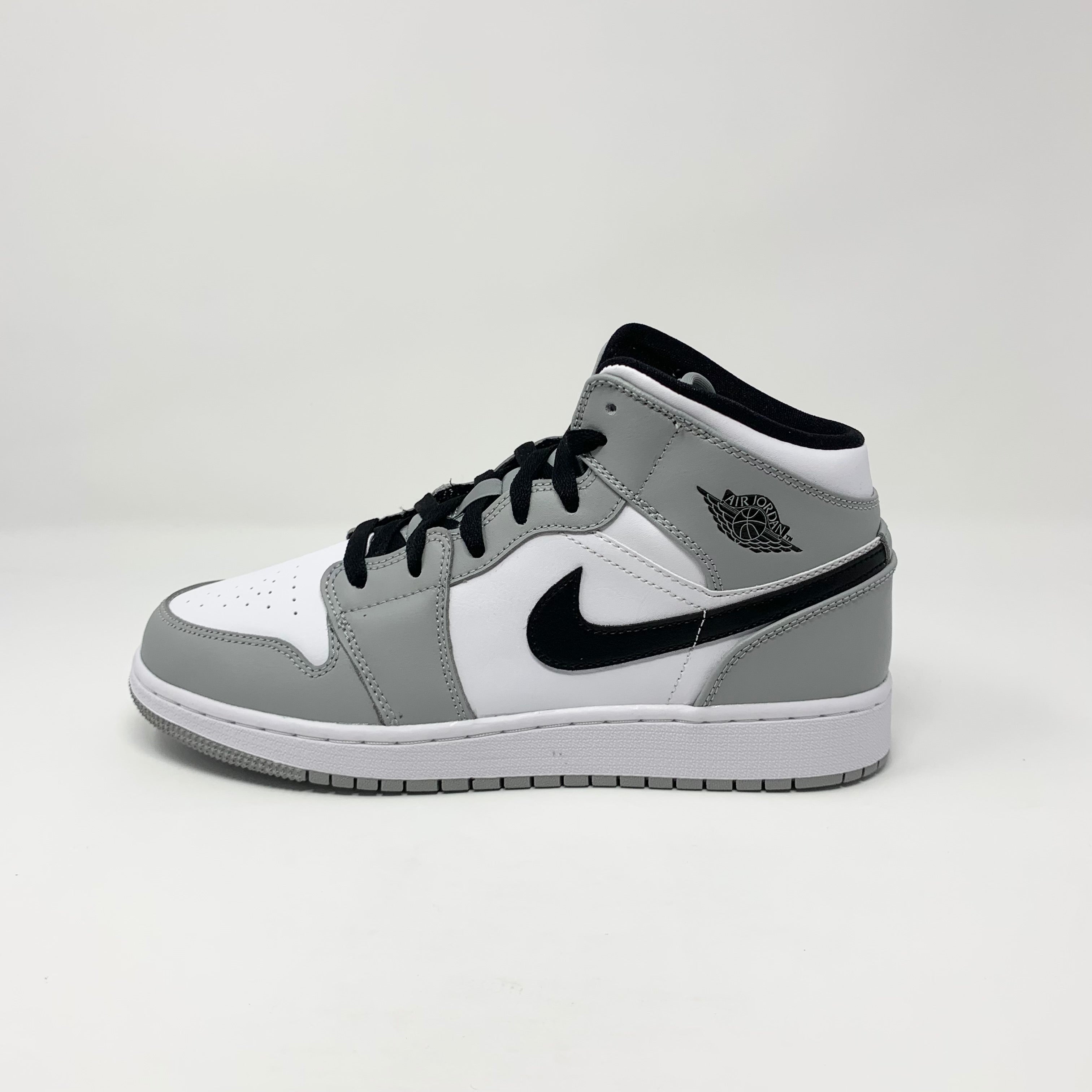 Jordan 1 Mid “Light Smoke Grey” (GS) – KeepEmLACED