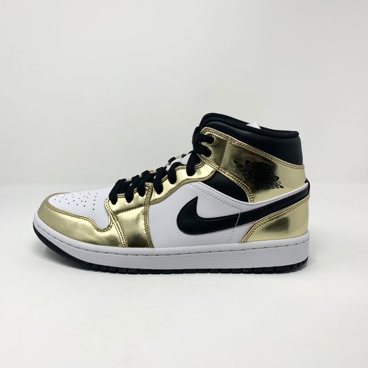 Jordan 1 Mid “Metallic Gold Black White”